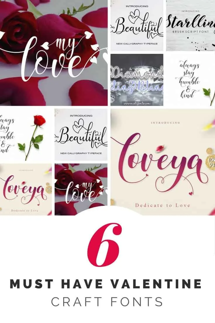 Valentine Fonts for DIY gifts