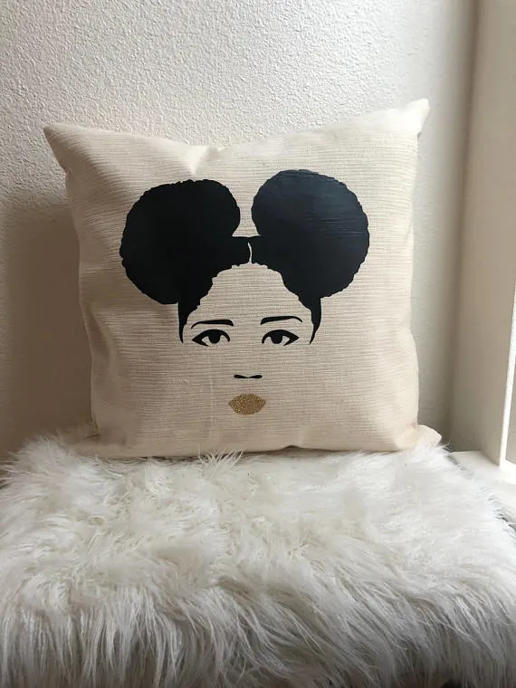afro puffs pillow