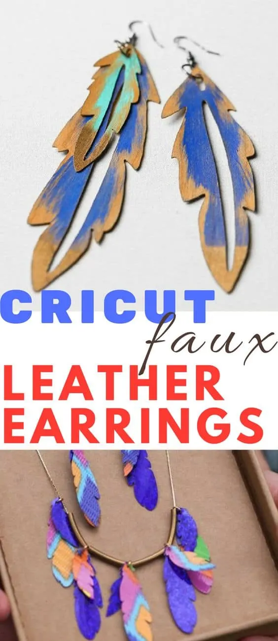 DIY Cricut Faux Leather Earrings