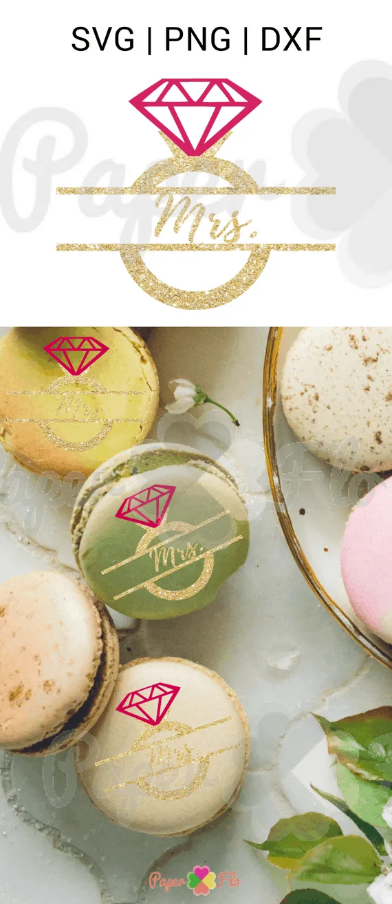 Split Diamond Ring SVG Cut File - Freebie Friday It's Friday and you know what that means, it's time for another free svg file. This week's file is an split diamond ring svg cut file that is perfect for making a cake topper for a bridal shower or a DIY gift for the bride.