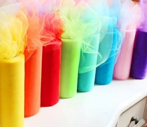 rainbow tulle fabric