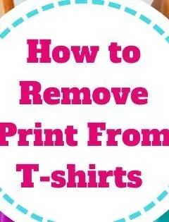 How to Remove Print From T-shirts