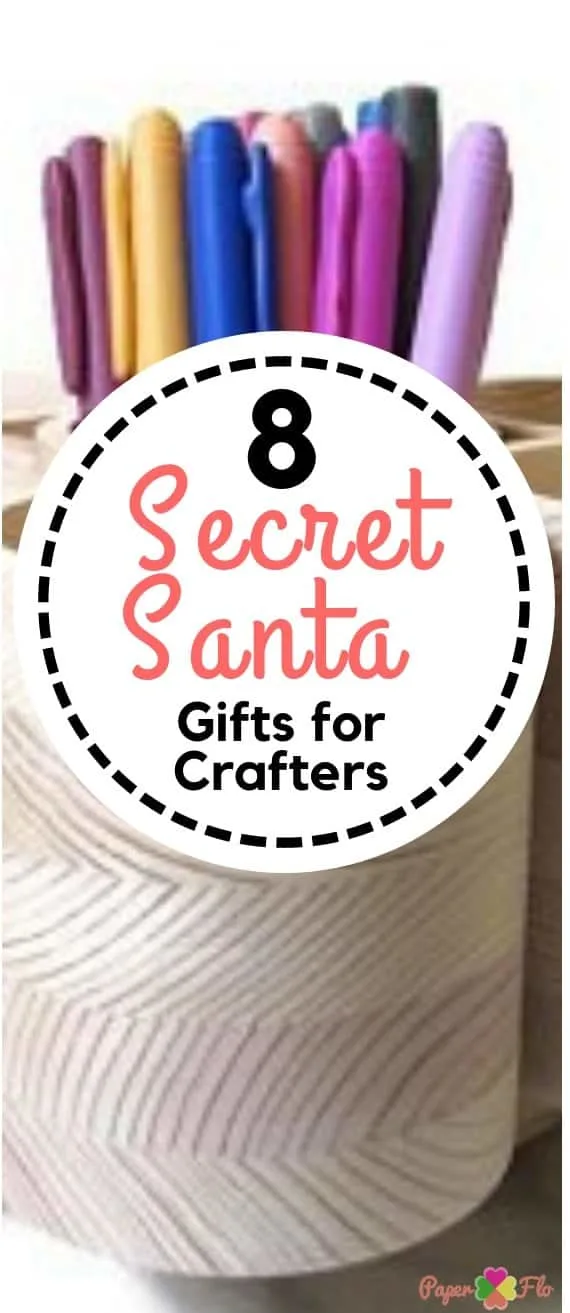 For makers, diy-ers and crafters, this time of year is a lot of fun. Make your holiday shopping easy and get your favorite crafter a gift that she will love from this list of 8 creative secret santa gifts for crafters. #paperflodesign #secretsanta #craftgiftguide