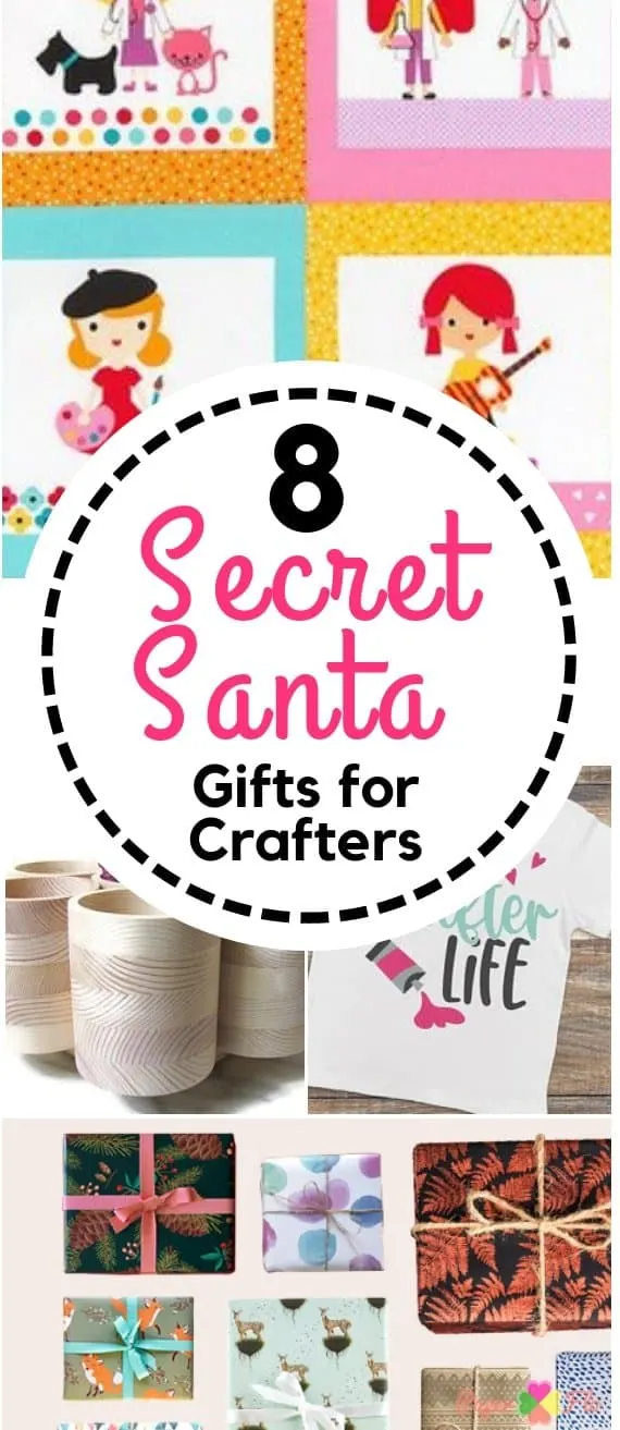 For makers, diy-ers and crafters, this time of year is a lot of fun. Make your holiday shopping easy and get your favorite crafter a gift that she will love from this list of 8 creative secret santa gifts for crafters. #paperflodesign #secretsanta #craftgiftguide