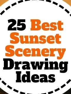 25 Best Sunset Scenery Drawing Ideas (1)
