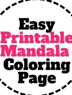 Easy Printable Mandala Coloring Page