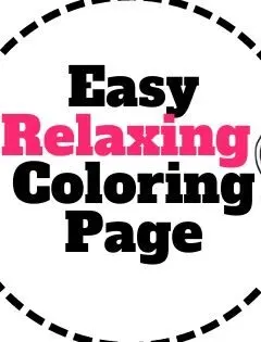 Easy Relaxing Coloring Page