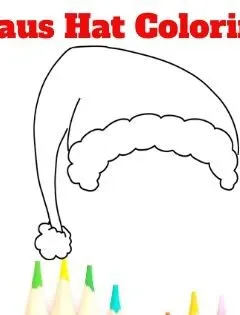 SANTA CLAUSE HAT Coloring Page Paper Flo Designs