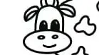 how to draw a cow outline