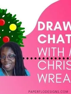 How to Draw a Christmas Wreath