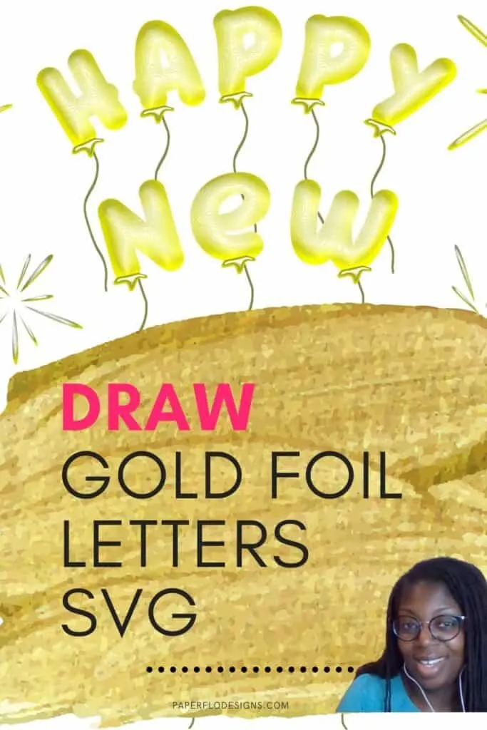 Draw Gold Foil Letters SVG