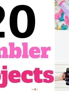 colorful glitter tumblers
