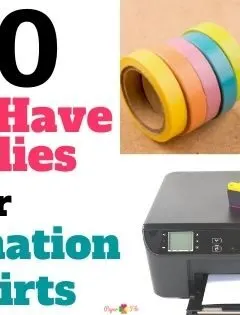 sublimation printer, colored tape, and colored tshirts