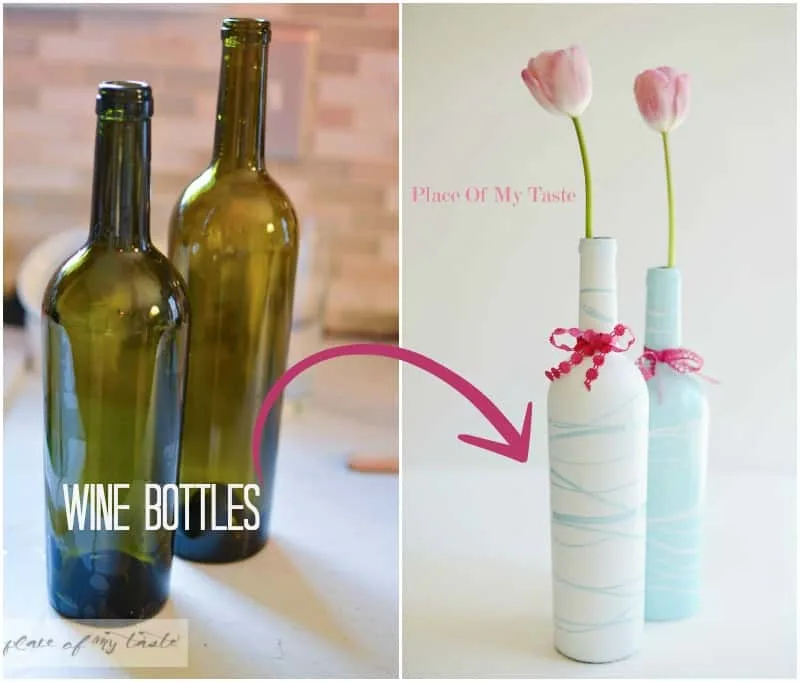 Wine-bottles-to-pretty-vases