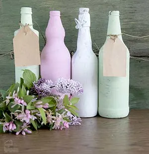 pastel wine-bottles