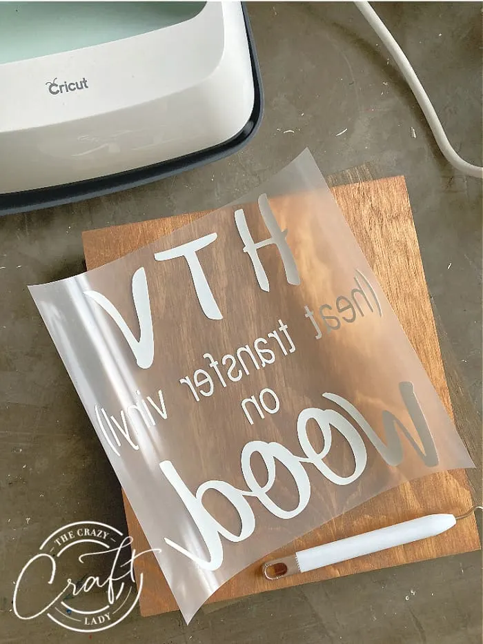 weeding htv letters on carrier sheet