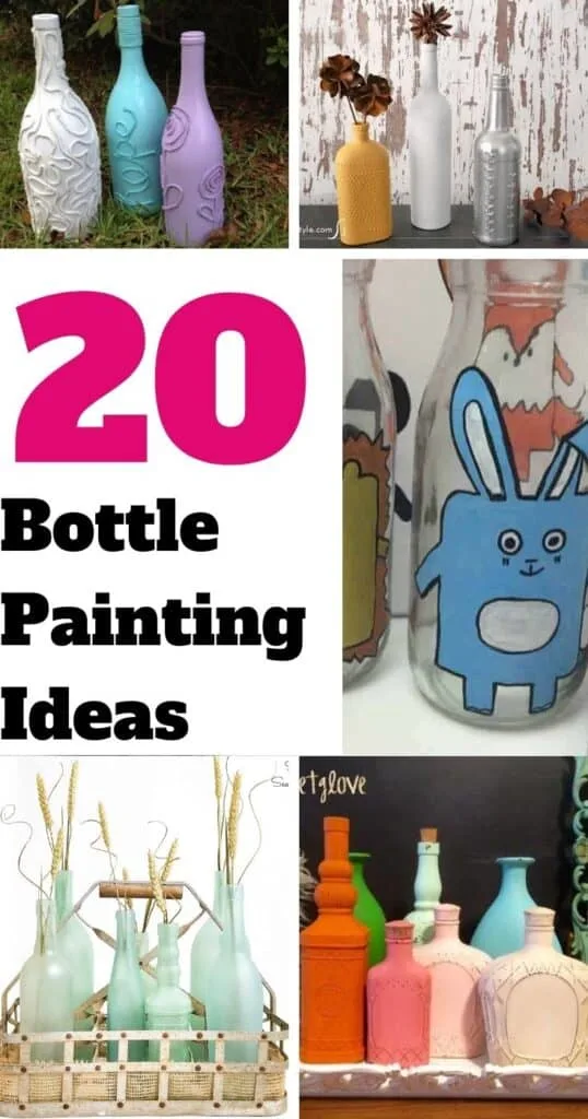painted glass bottle craft projects 