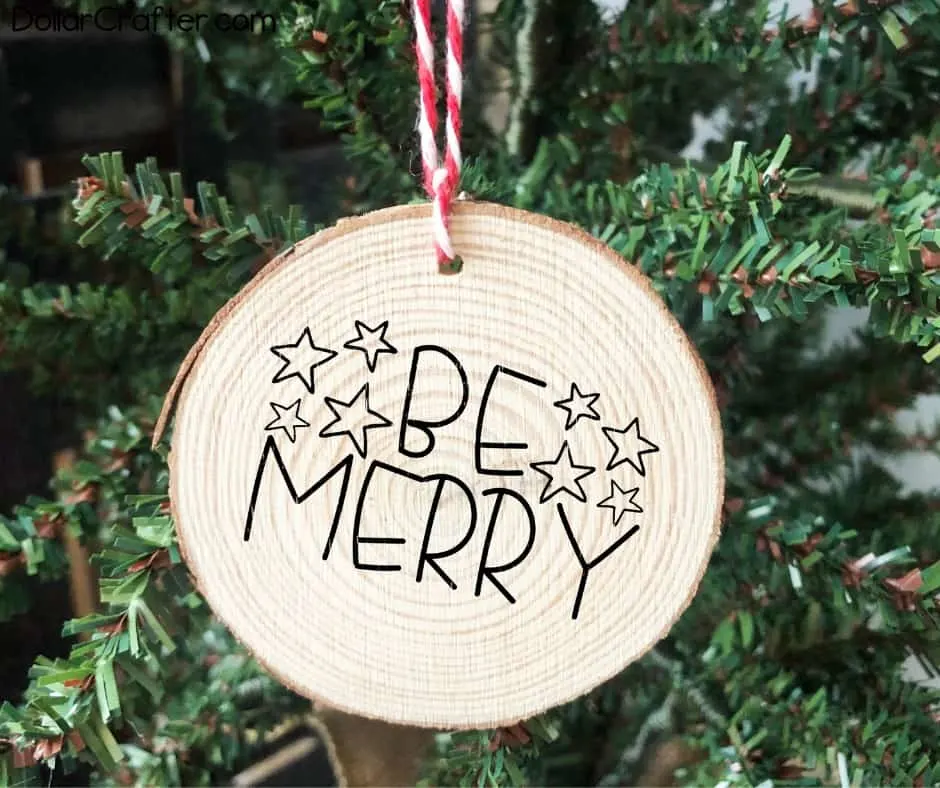 wood slice ornament