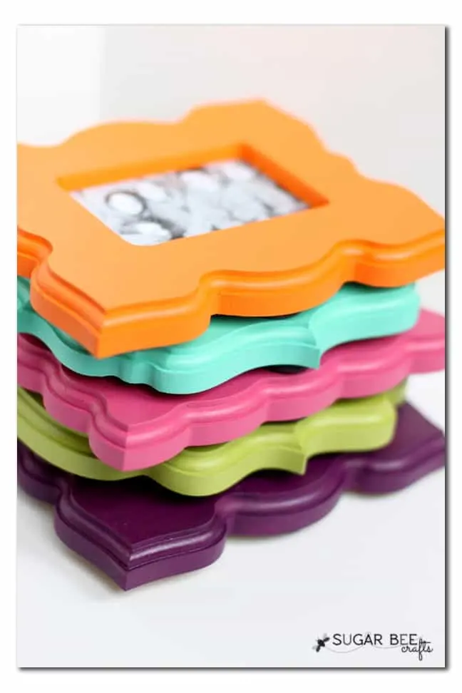 Stack of frame fridge magnets