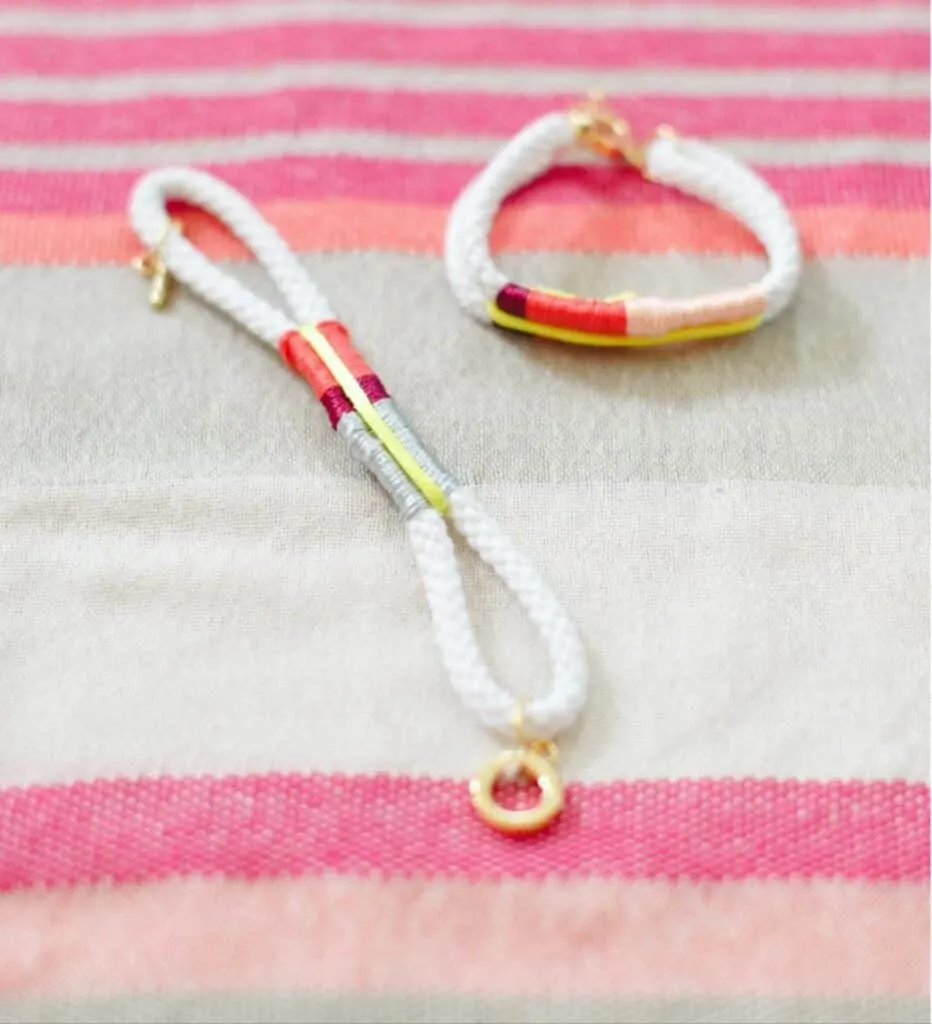 Rope bracelet one opened and one closed