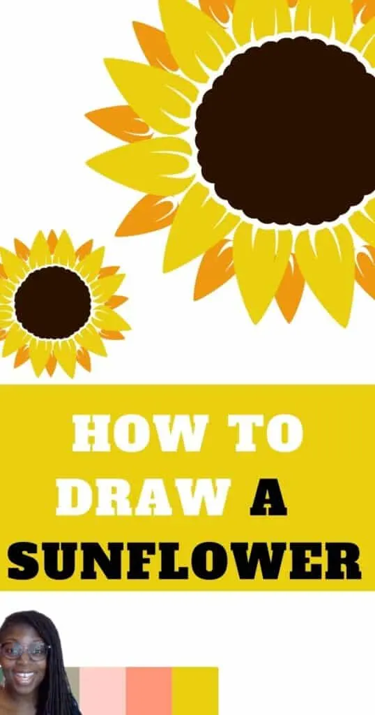 sunflower drawn with inkscape