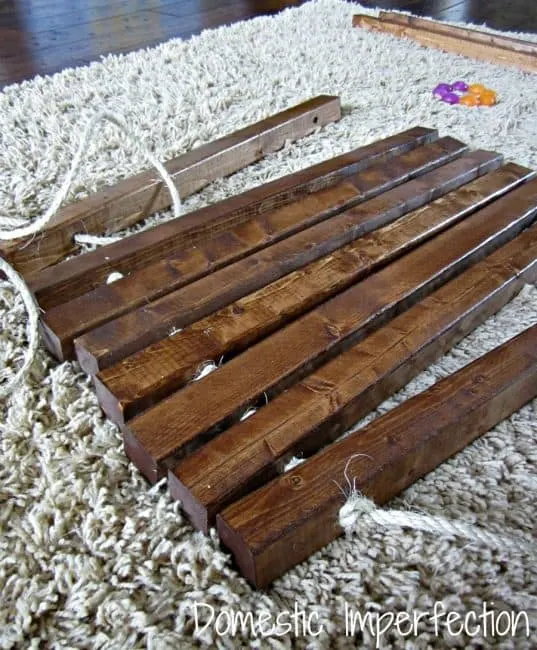 wooden welcome mat