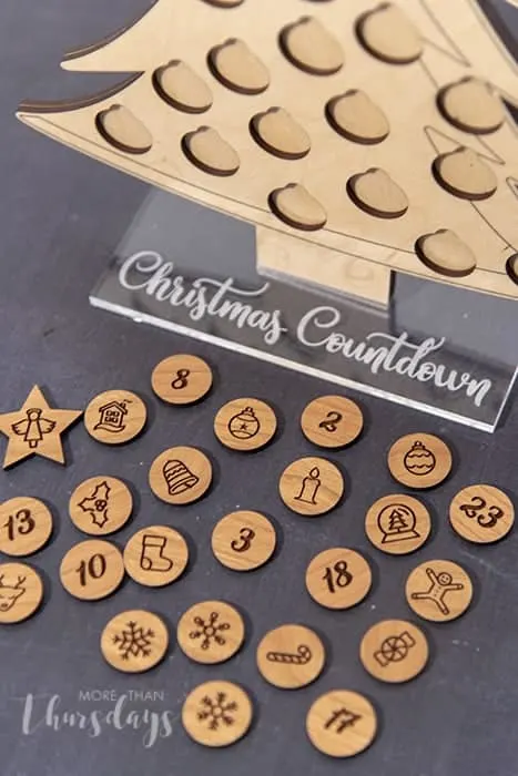 advent calendar and ornaments