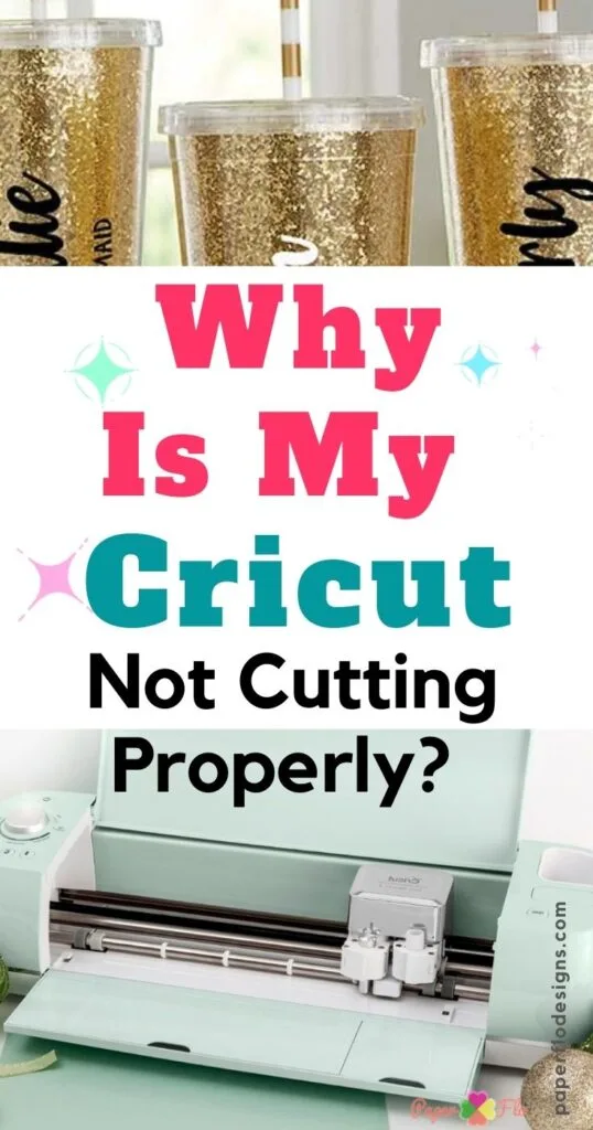 cricut machine and gold glitter tumblers