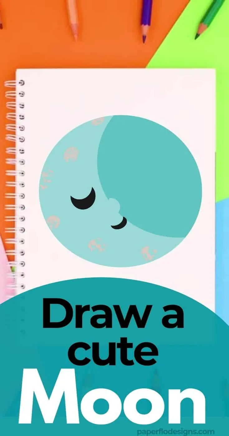 blue moon on a spiral notebook
