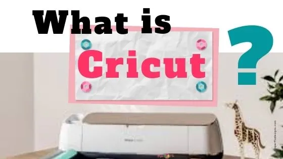 Cricut machine with cardboard giraffe