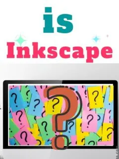 computer screen with question marks. what is inkscape