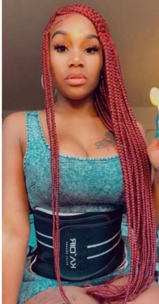 red lemonade braids wig