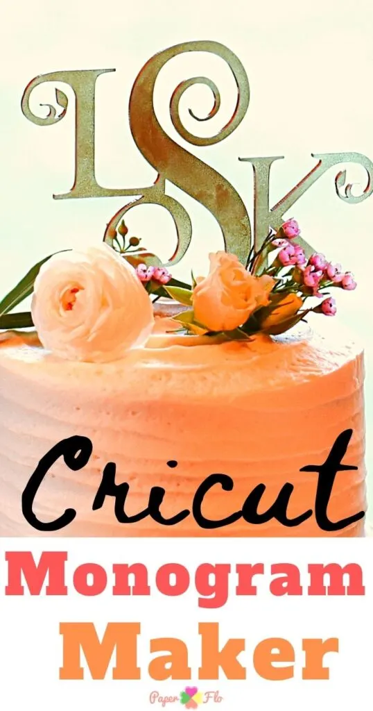Cake with monogram topper