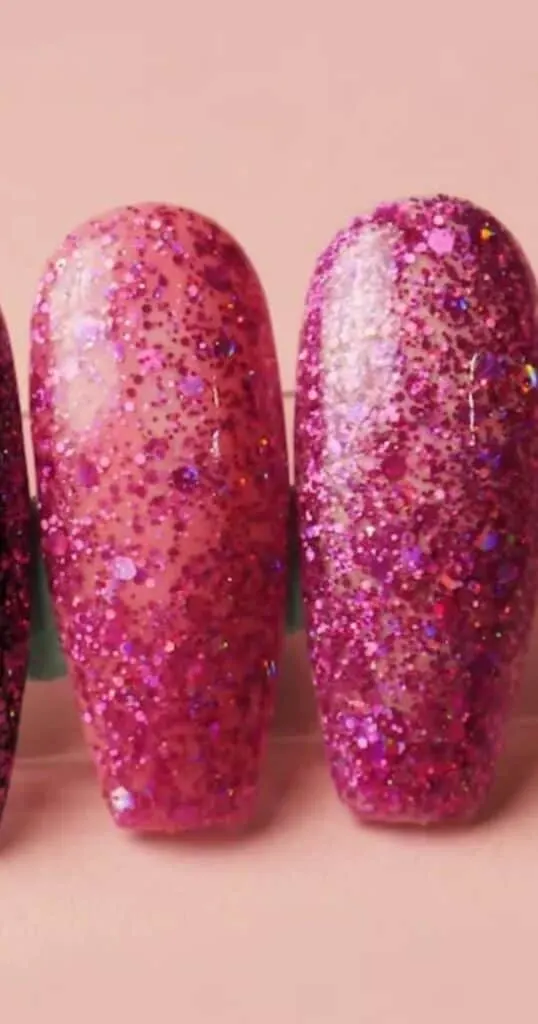 pink-acrylic-nails-with-glitter
