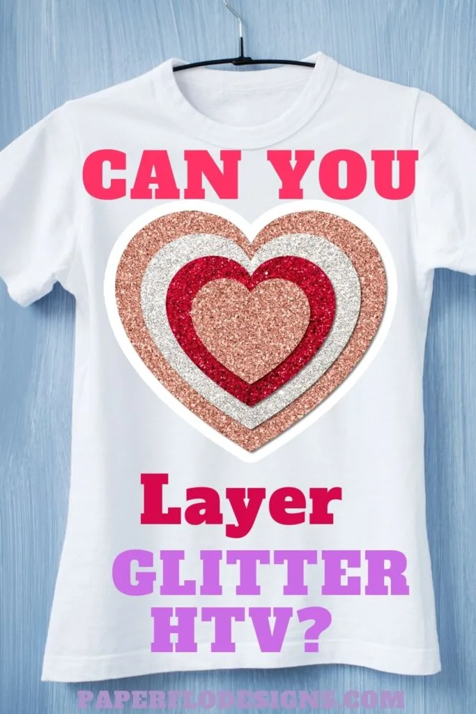 t-shirt on a hanger with glitter htv