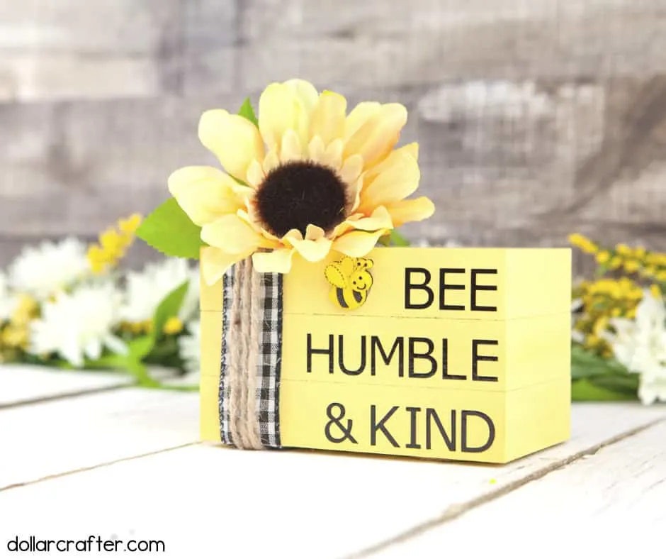 stacked books with a bee theme