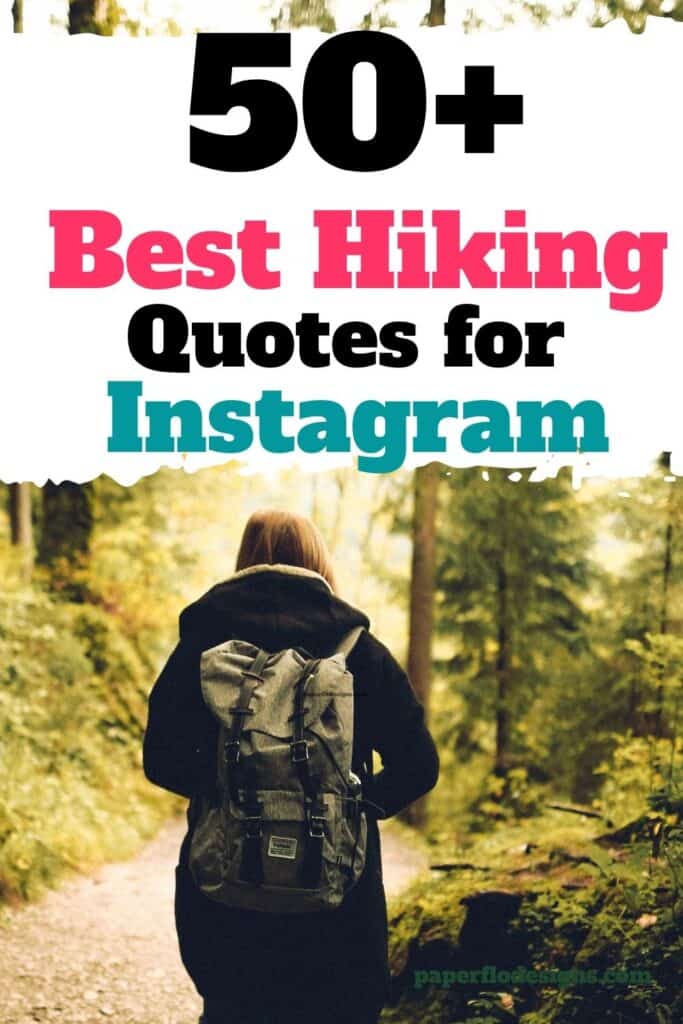 Woman wearing a backpack and coat while hiking in woods