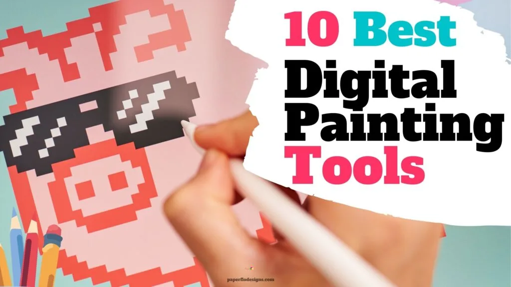 person making a digital drawing of a pig