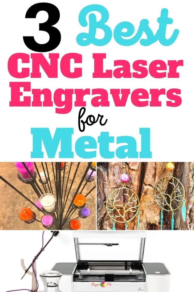 metal craft projects, candle holders, metal earrings in the shape of a windcatcher and a laser engraving machine
