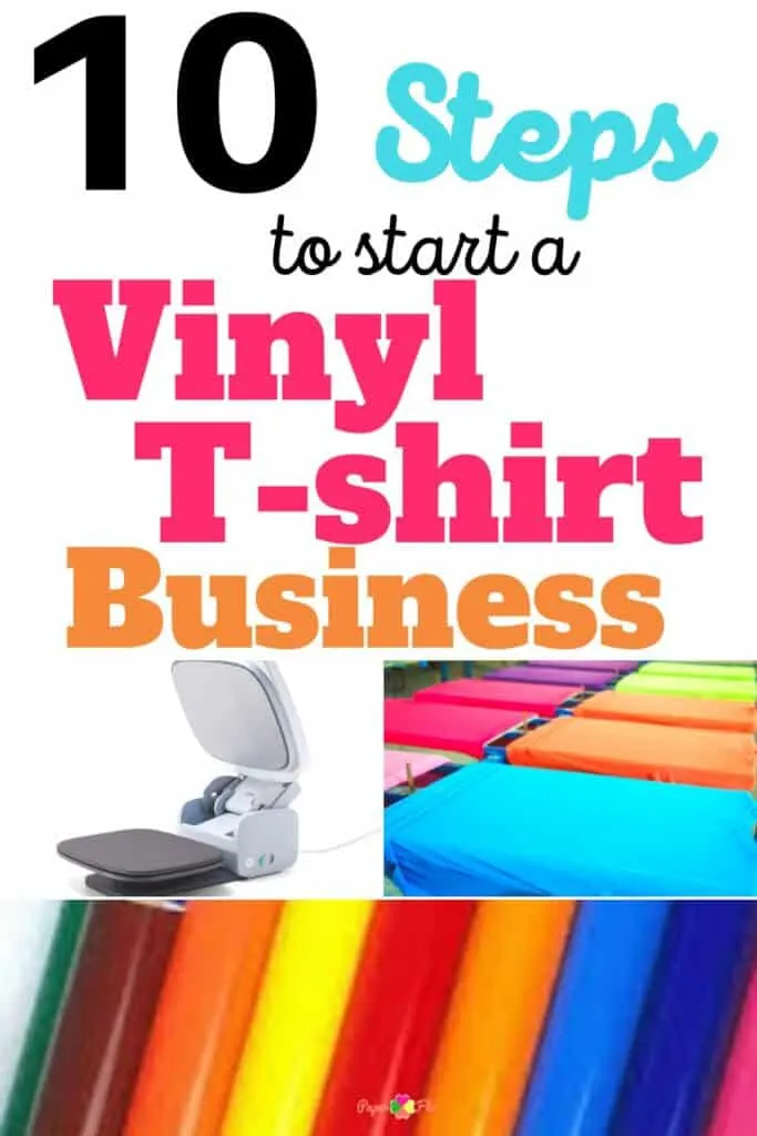 heat press machine, t-shirts laid out and rolls of vinyl