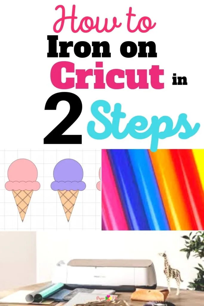 iron on vinyl rolls, ice cream cut file design and Cricut cutting machine