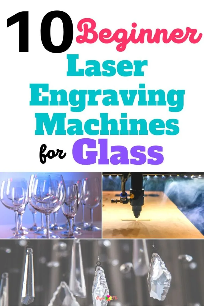 wine glasses, laser cutter and glass paperweights