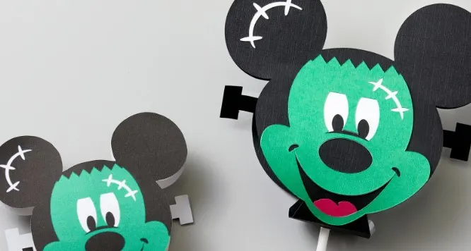 Mickey mouse as Frankenstein candy holder made from cardstock