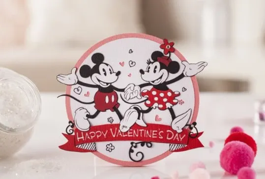 valentine's day card with mickey and minnie mouse