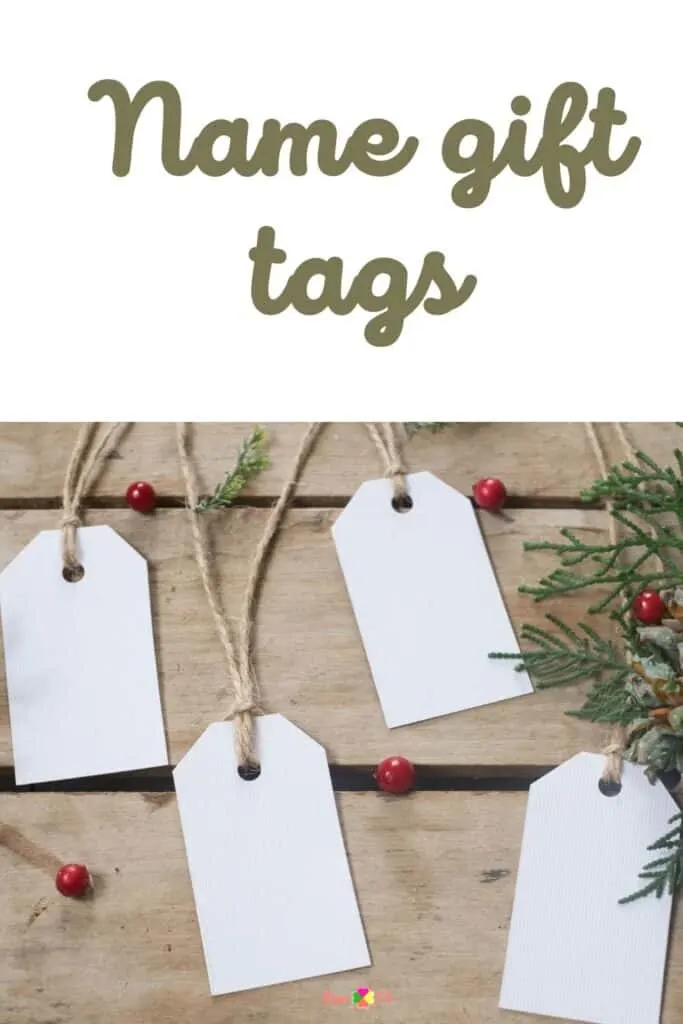 Name gift tags