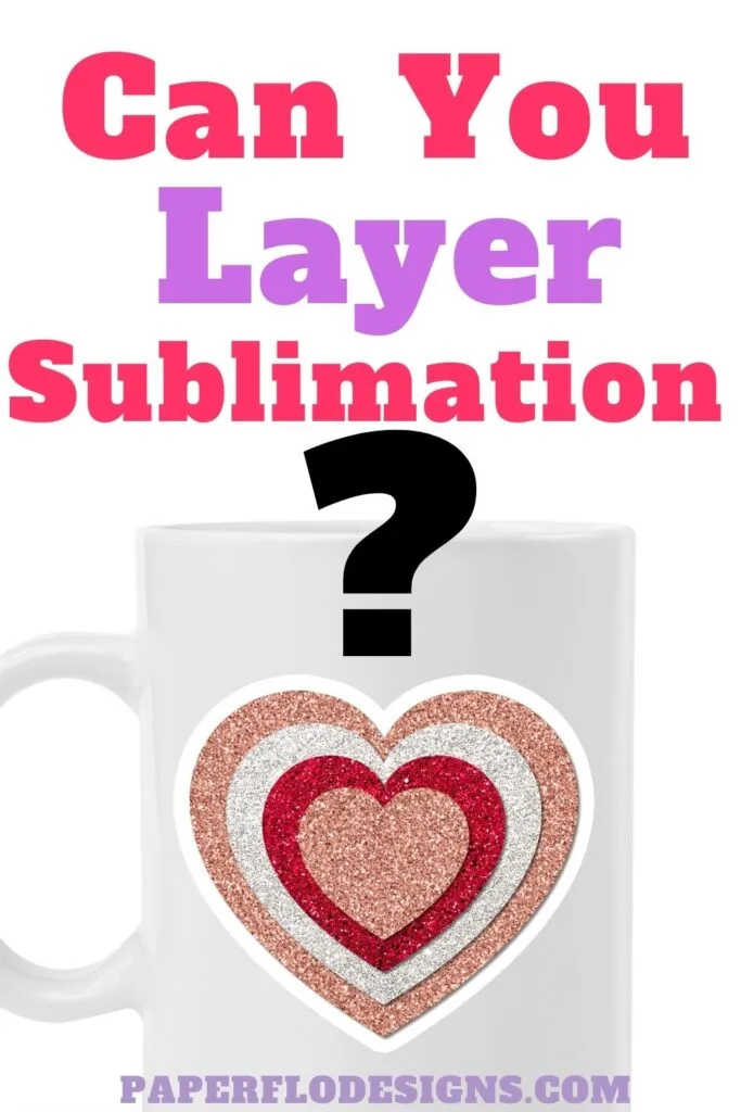 coffee mug with multi layer sublimated hearts on it.