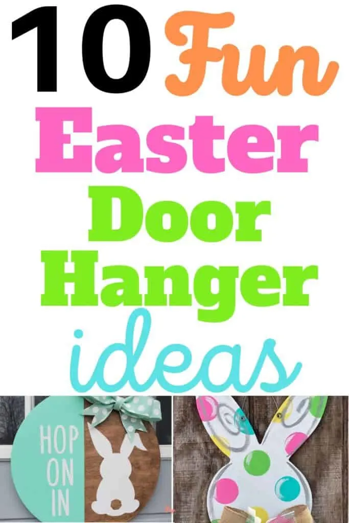 Easter bunny door hangers made of wood