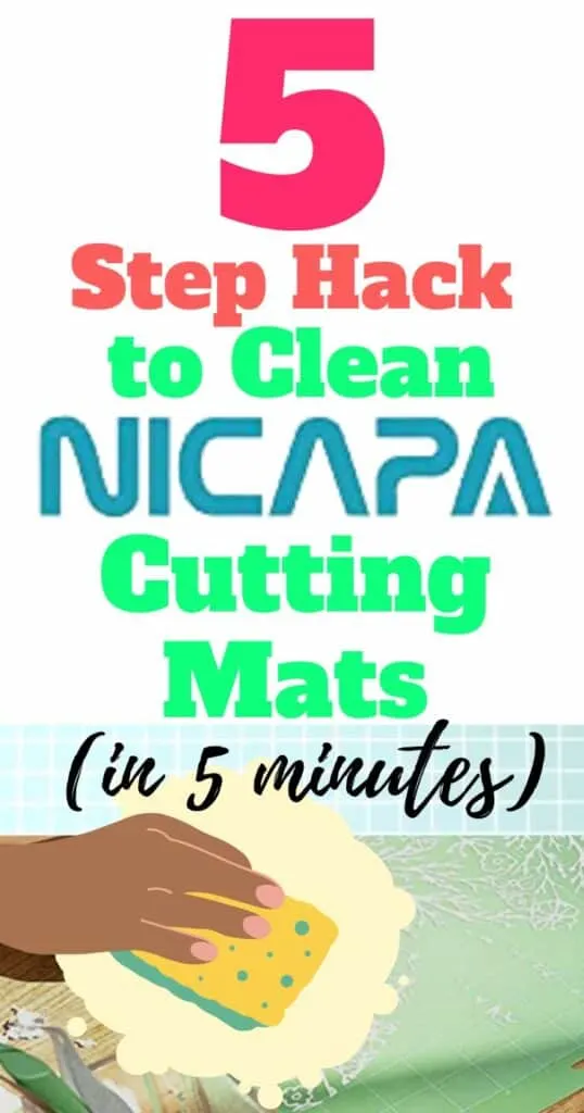 A hand cleaning a Nicapa cutting mat.