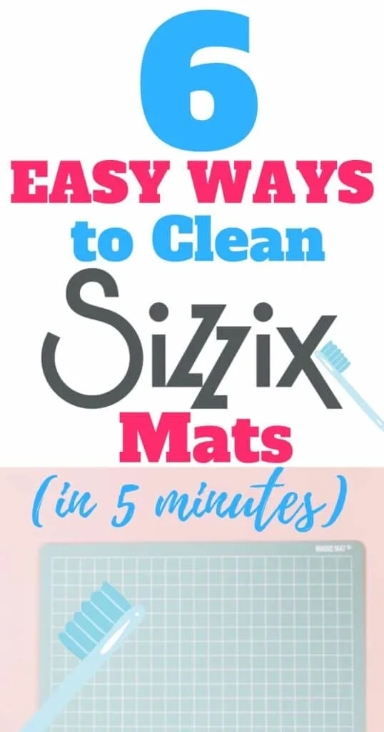 A sizzix cutting mat on a flat surface with a toothrush graphic in front of it.