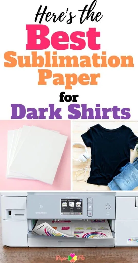 sublimation paper, black t-shirt and sublimation printer